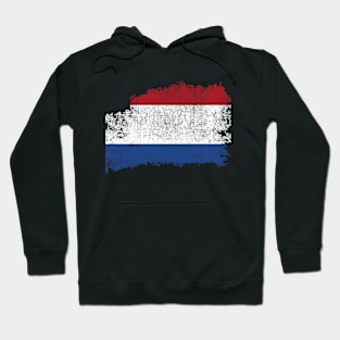 Distressed Holland Flag Netherlands Grunge Flag Hoodie